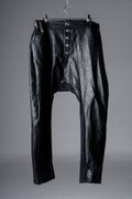 Pantalone cavallo basso in ecopelle
