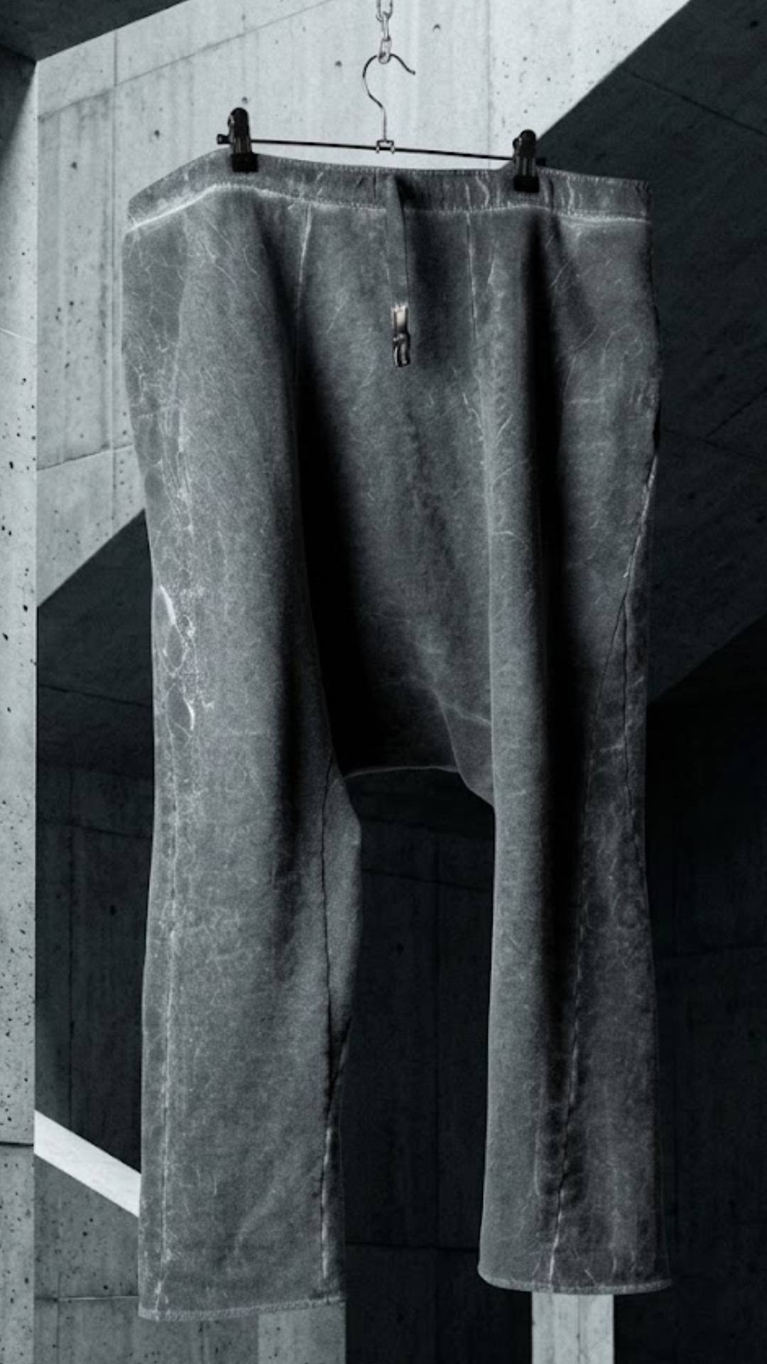 CANDE ARCHIVE DROP Pantalone Cavallo Basso Oversize Cold Dyed + Venatura