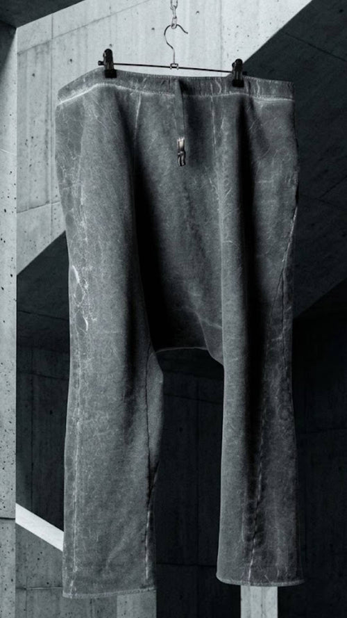 CANDE ARCHIVE DROP Pantalone Cavallo Basso Oversize Cold Dyed + Venatura
