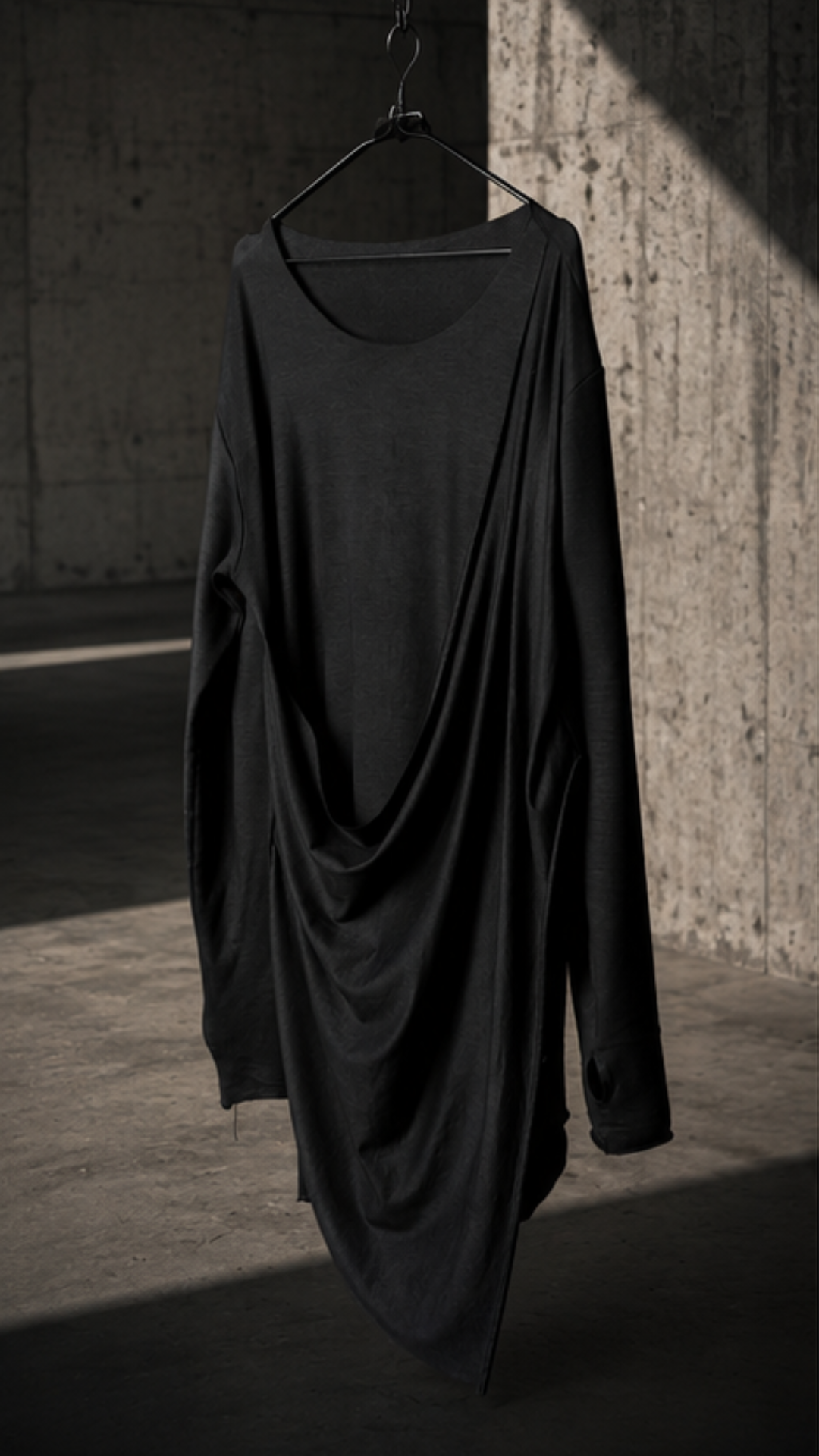 CANDE ARCHIVE DROP Draped Long T-Shirt