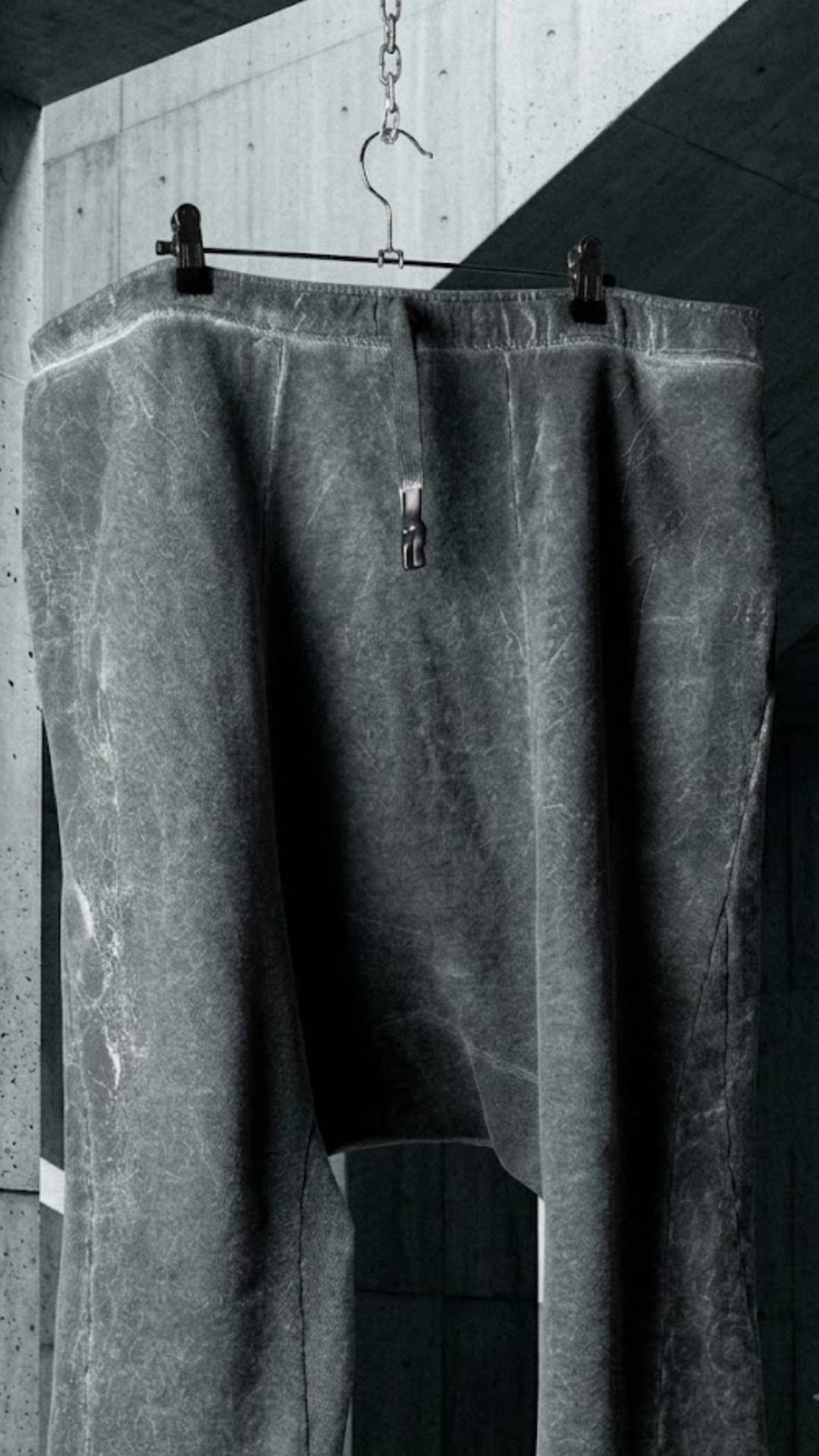 CANDE ARCHIVE DROP Pantalone Cavallo Basso Oversize Cold Dyed + Venatura