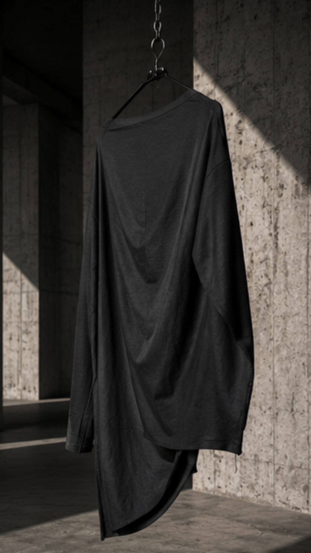 CANDE ARCHIVE DROP Draped Long T-Shirt