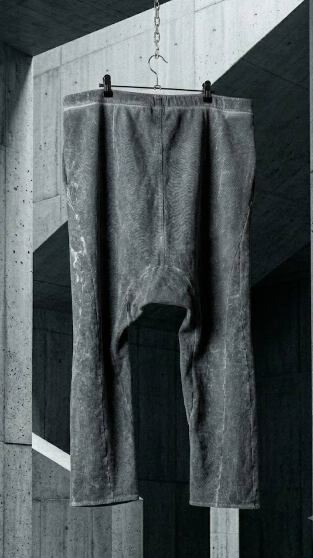 CANDE ARCHIVE DROP Pantalone Cavallo Basso Oversize Cold Dyed + Venatura