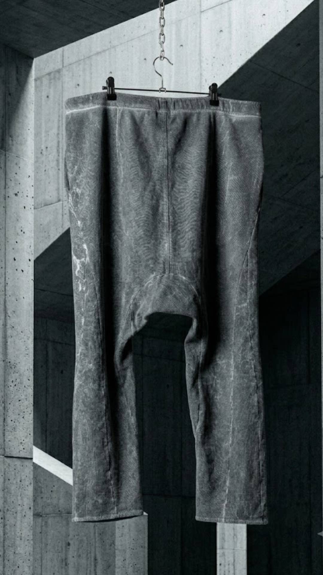 CANDE ARCHIVE DROP Pantalone Cavallo Basso Oversize Cold Dyed + Venatura