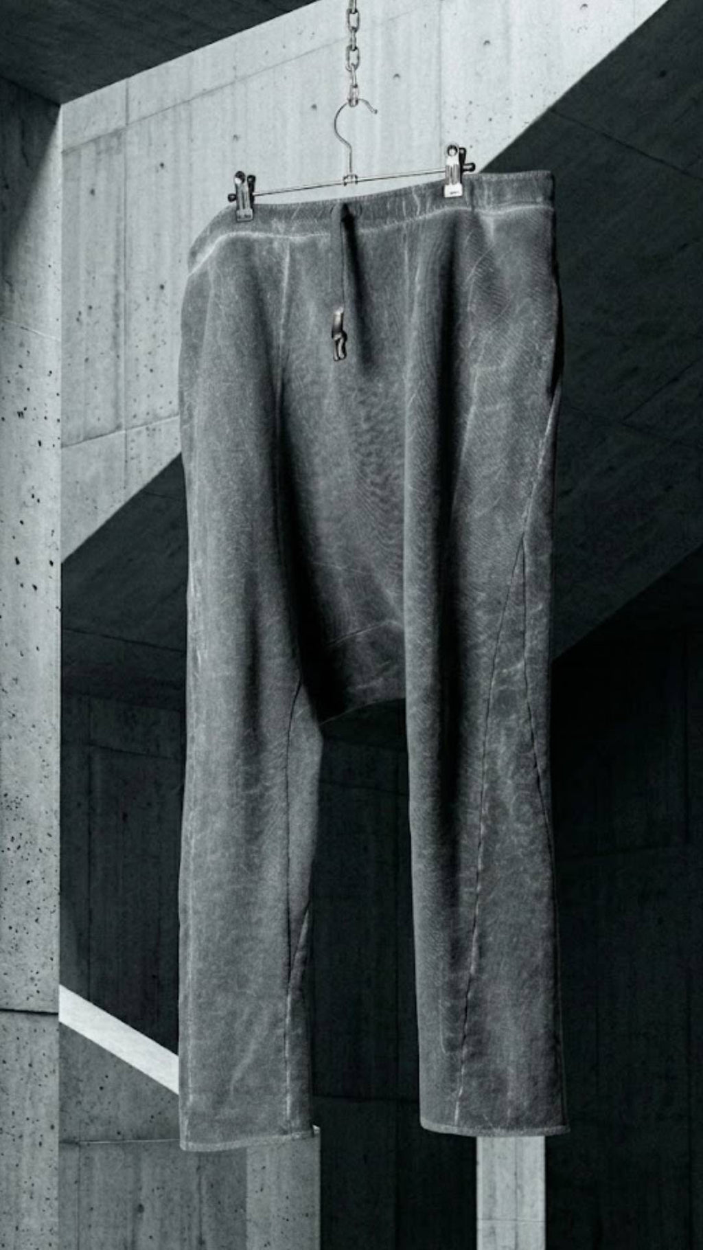 CANDE ARCHIVE DROP Pantalone Cavallo Basso Oversize Cold Dyed + Venatura
