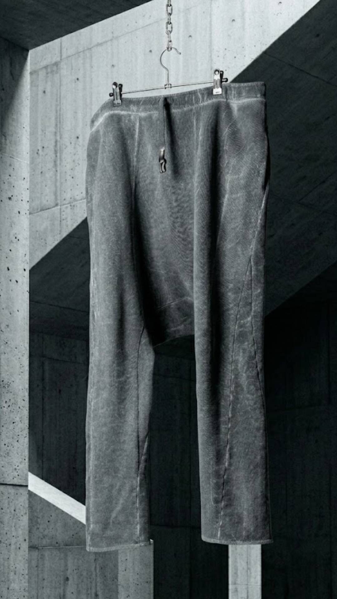 CANDE ARCHIVE DROP Pantalone Cavallo Basso Oversize Cold Dyed + Venatura