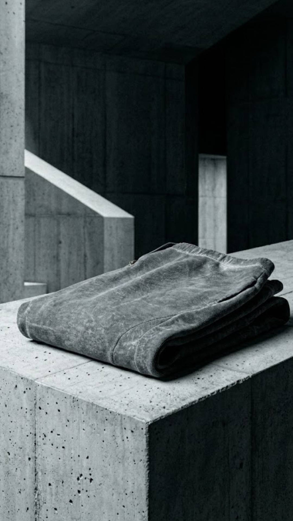 CANDE ARCHIVE DROP Pantalone Cavallo Basso Oversize Cold Dyed + Venatura